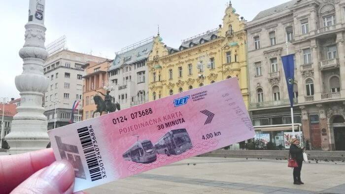 zagreb bus tram ticket 